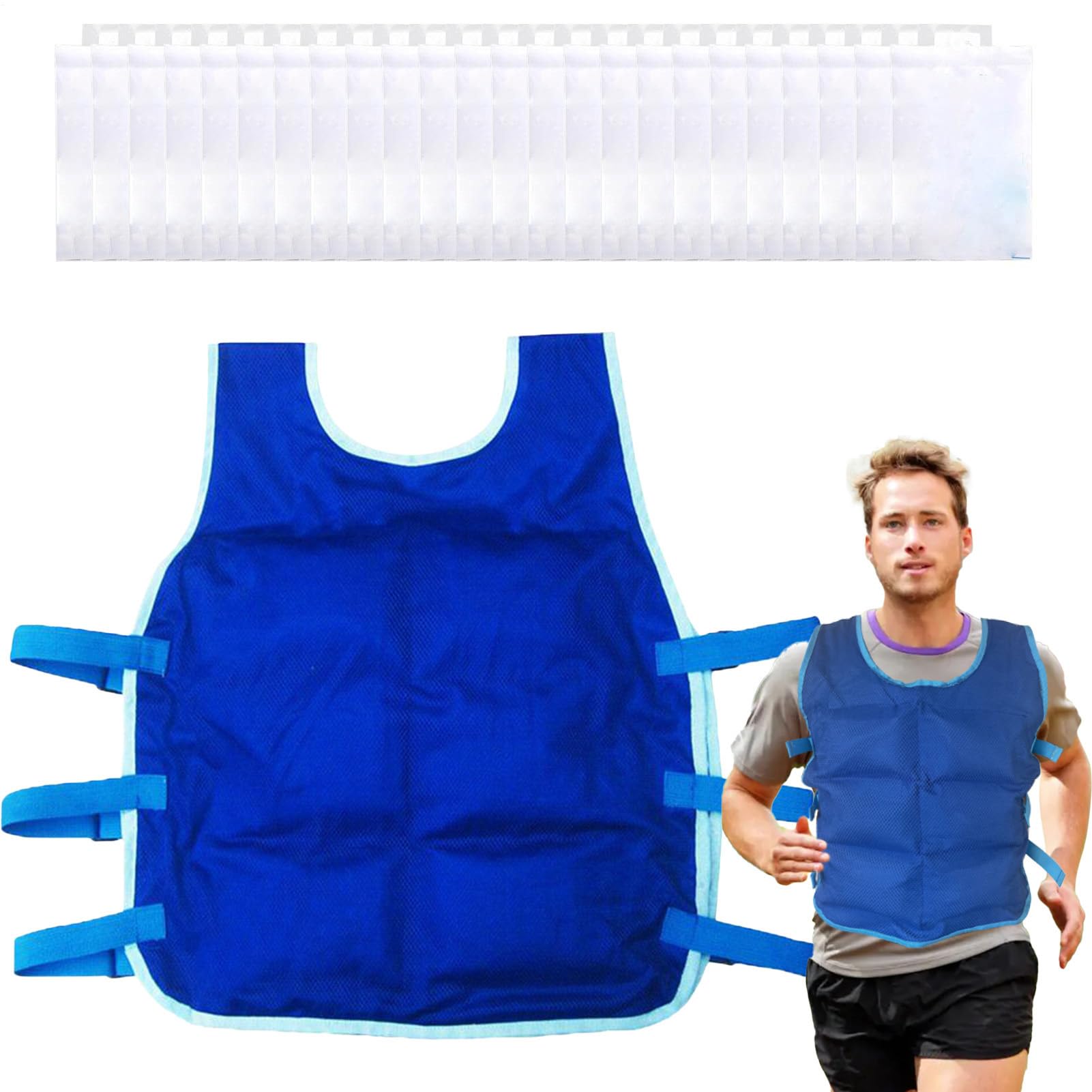Gilet refrigerante per uomo e donna, gilet freddo leggero, assorbe il sudore, gilet rinfrescante per adulti, gilet rinfrescante per esterni, escursionismo, equitazione, pesca, riutilizzabile