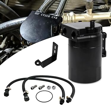 RYANSTAR RACING Oil Catch Can Compatible with Silverado with Knitted Tube