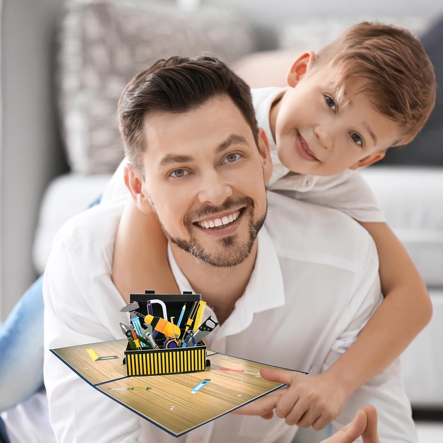GREETING ART Fathers Day Card,Father's Day Toolbox Pop Up Card,Father's Day Card, 3d Pop Up Greeting Card for Him– Father's Day Love Card,Birthday Card for DAD, Men, Husband, Brother - Image 3