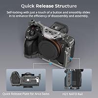 SMALLRIG Sony A7R V/A7 IV/A7S III kamera kalitka gyorscsatlakozóval és fogantyúkkal 3