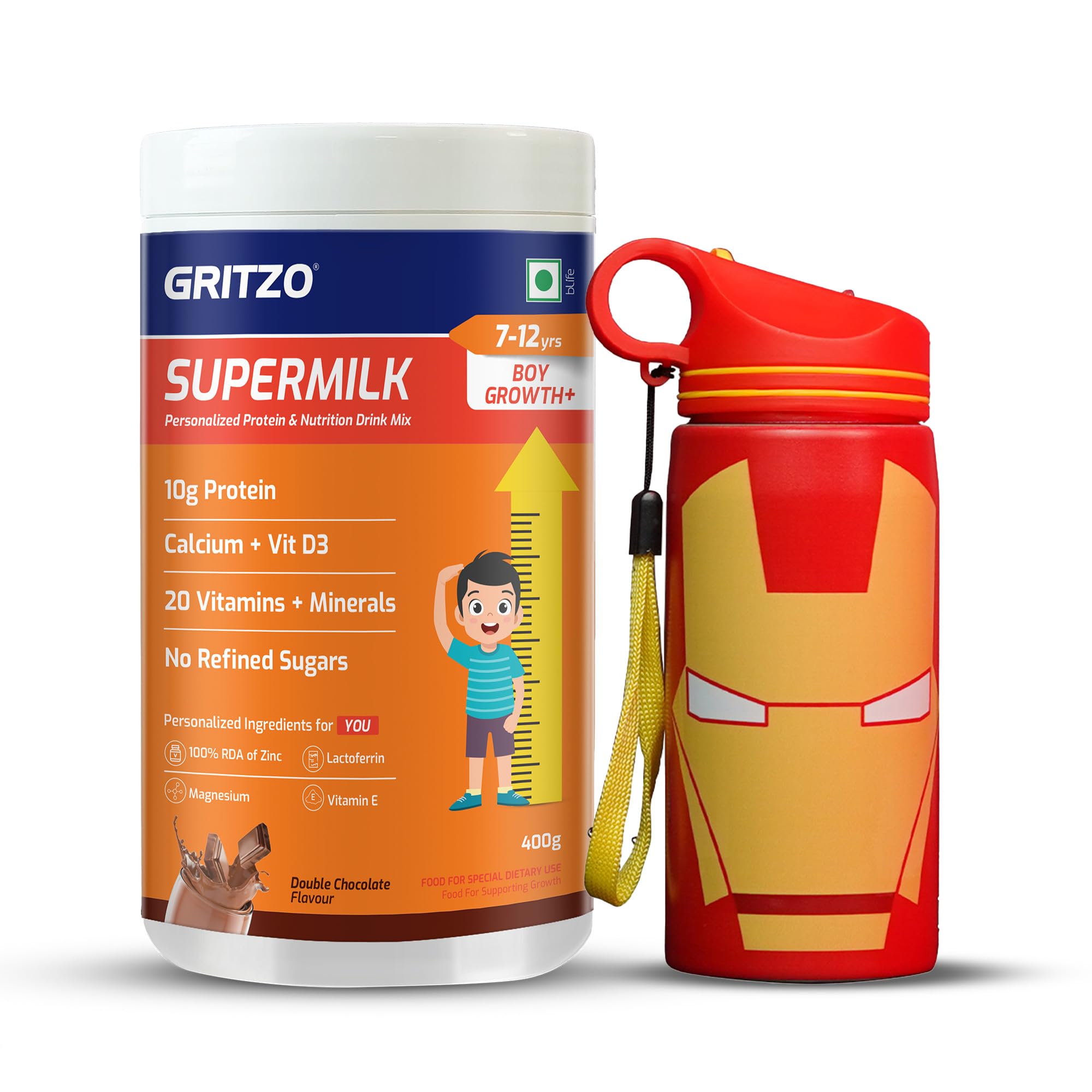Gritzo SuperMilk Growth (7-12y Boy), Double Chocolate, 400g — Amazon image 16