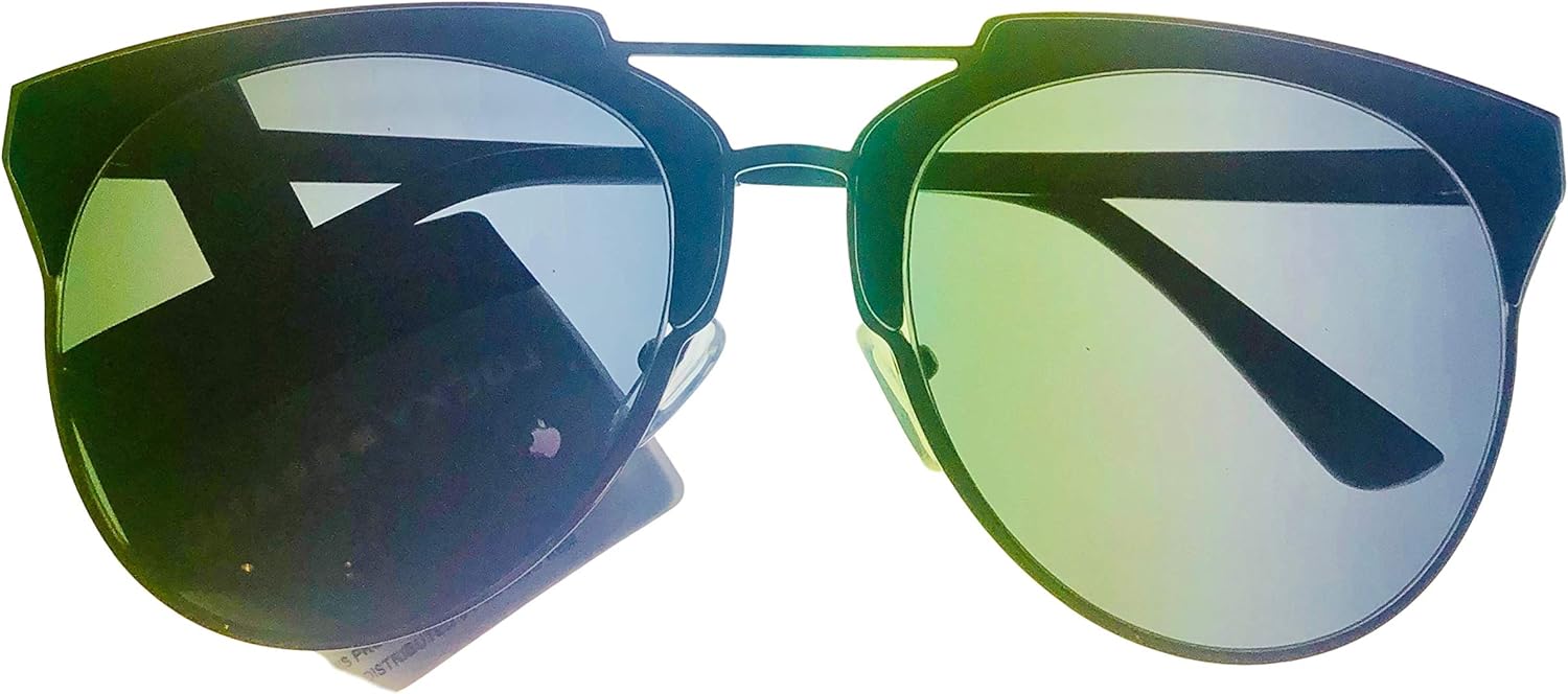 Lucky Brand Designer Sunglasses Cambria in Navy Gunmetal with Grey Lens