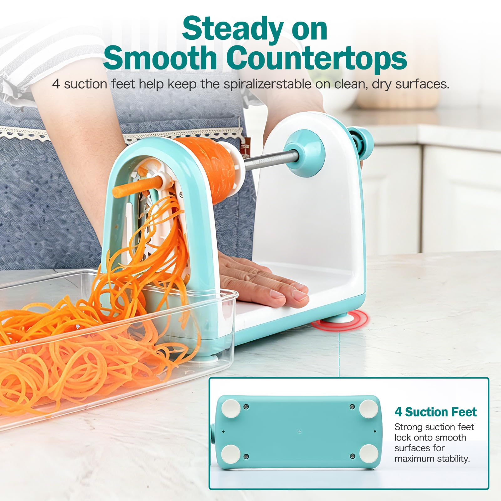 Amazon.com: Ourokhome Zucchini Noodle Maker Spaghetti Spiralizer