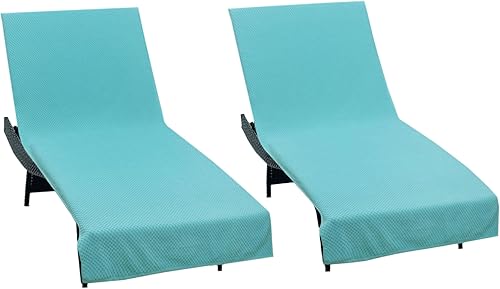 Miniatura 8 de COTTON CRAFT Funda para silla de piscina  Paquete de 2 toallas de toalla 100% algodón suave hilado en anillo, tumbona, patio, picnic, spa, tumbona