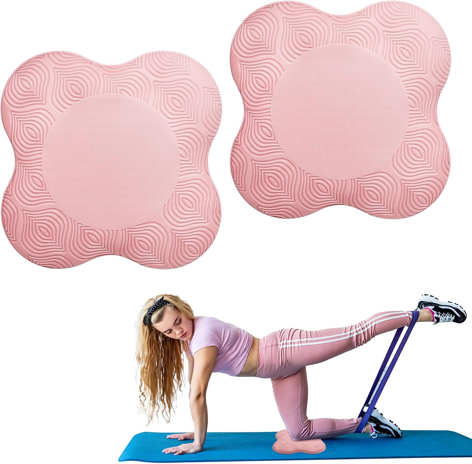 2 St cke Kniekissen Yoga utschfest Knieschoner Matte Set Yoga Matt f r Pilates 20x20cm Knieschoner Matte Unterst tzung die Knie H nde Handgelenke und Ellbogen f r Yoga Fitness Pilates