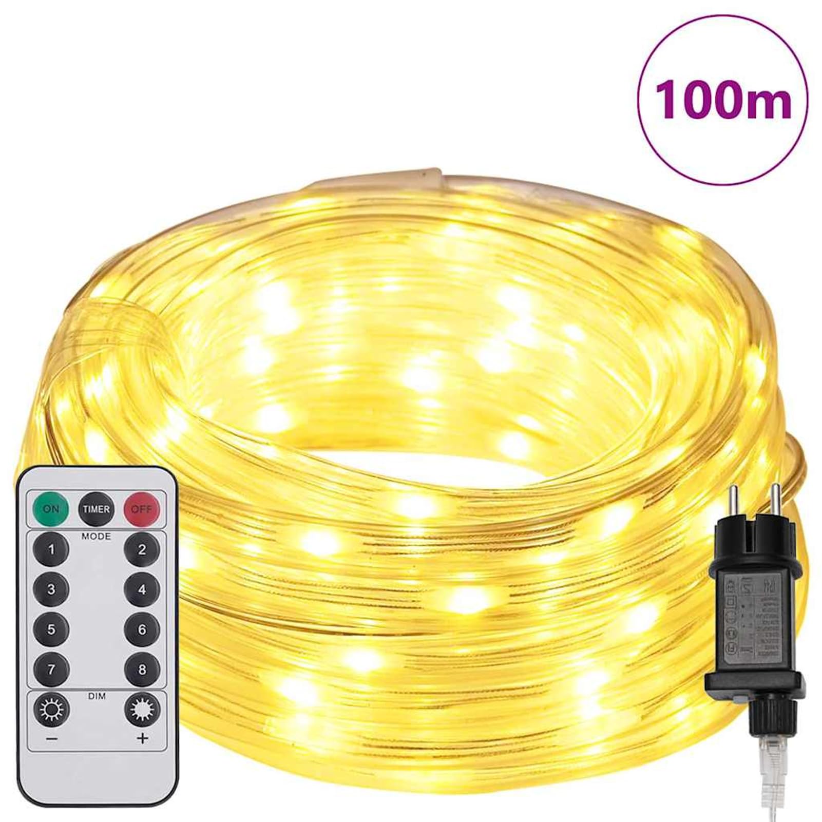 Homgoday Festbeleuchtung Lichterschlauch Dekoration - Warmweiß - PVC & Kupfer - Indoor & Outdoor Weihnachtsdeko Model42018918