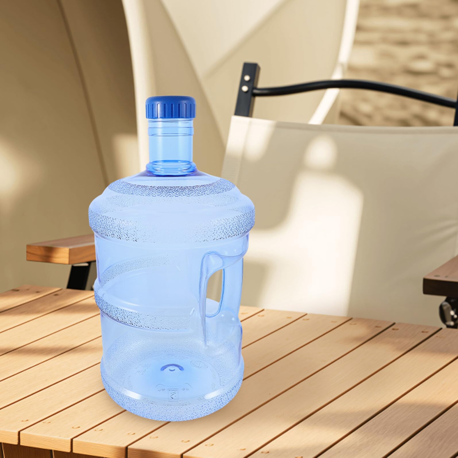 Tragbarer Wasserfass mit 7,5l Kapazität und Griff Robuster Wasserbehälter aus PC für Camping und Outdoor für Sommeratmosphäre und Vielseitigen Gebrauch
