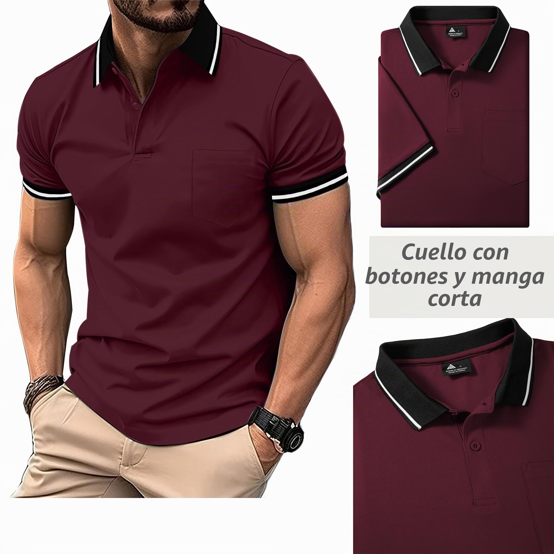 SwissWell Polo para Hombre Paquete de 5 Polos Manga Corta Camiseta de Golf Ligera y Transpirable T Shirt de Tenis Verano