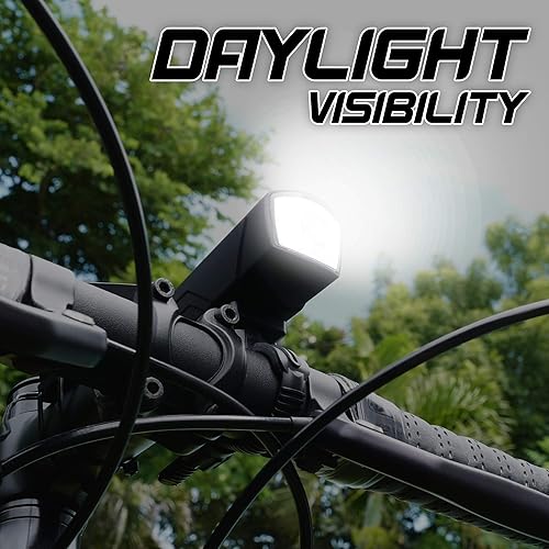 Vista 6 de Apace Vision XPRO-LUME - Luces de bicicleta recargables por USB, potentes 500 lúmenes, luz delantera de bicicleta - Super brillante IPX5 impermeable