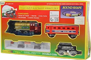 Plastic Western Express Train 12 Pieces Multicolour