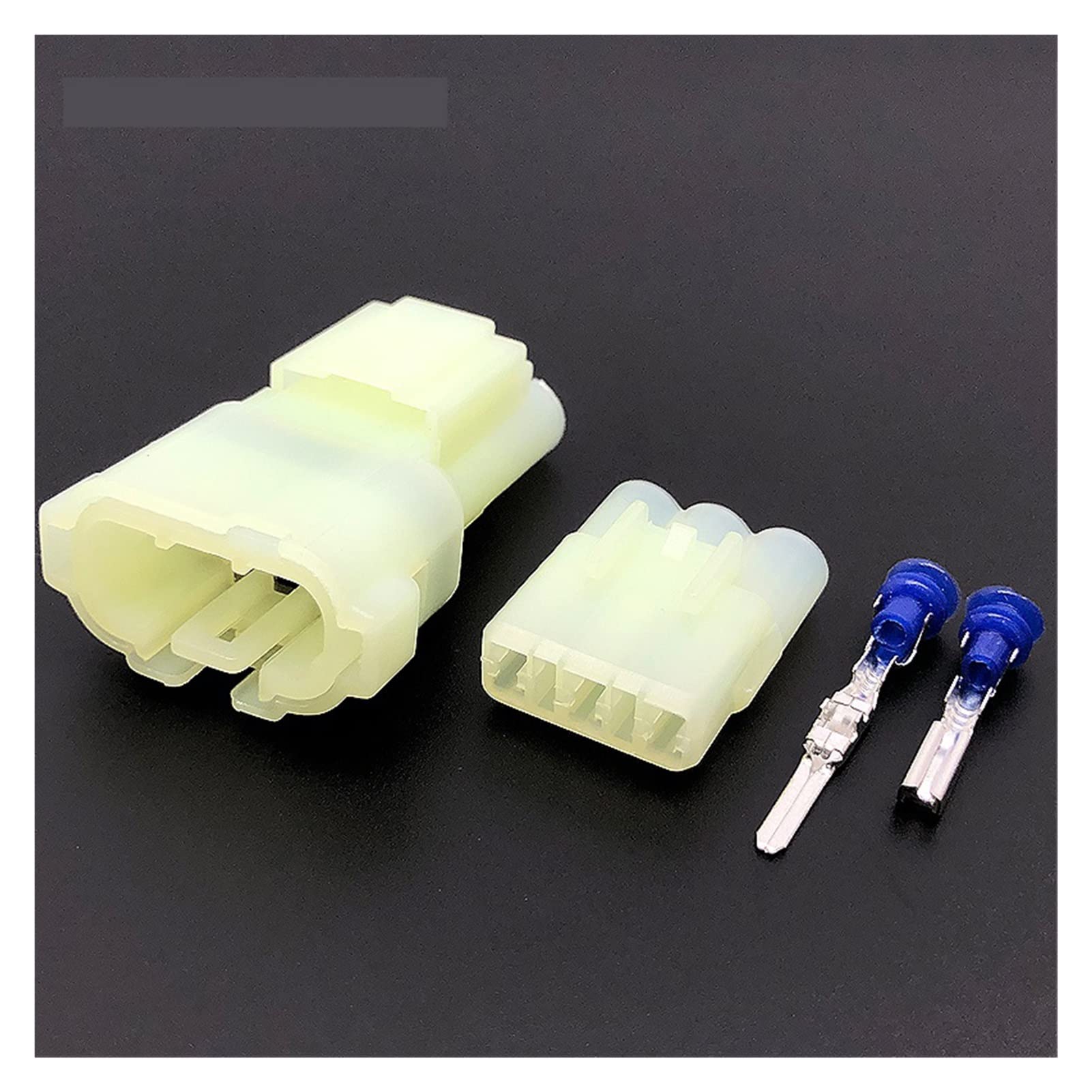 Conector HM 090 estanco gris oscuro de 2 a 6 pines con terminales y sellos para cables de 2.2mm