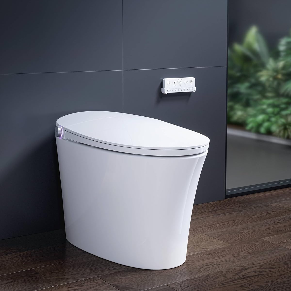 HOROW T33 Smart Toilet With Bidet Clean Water Washing, Plasma Air, ADA Compliant One Piece Toilet with Ultra-Powerful Flush, Heated Toilet Seat, Warm Dryer, Night Light, Deodorization