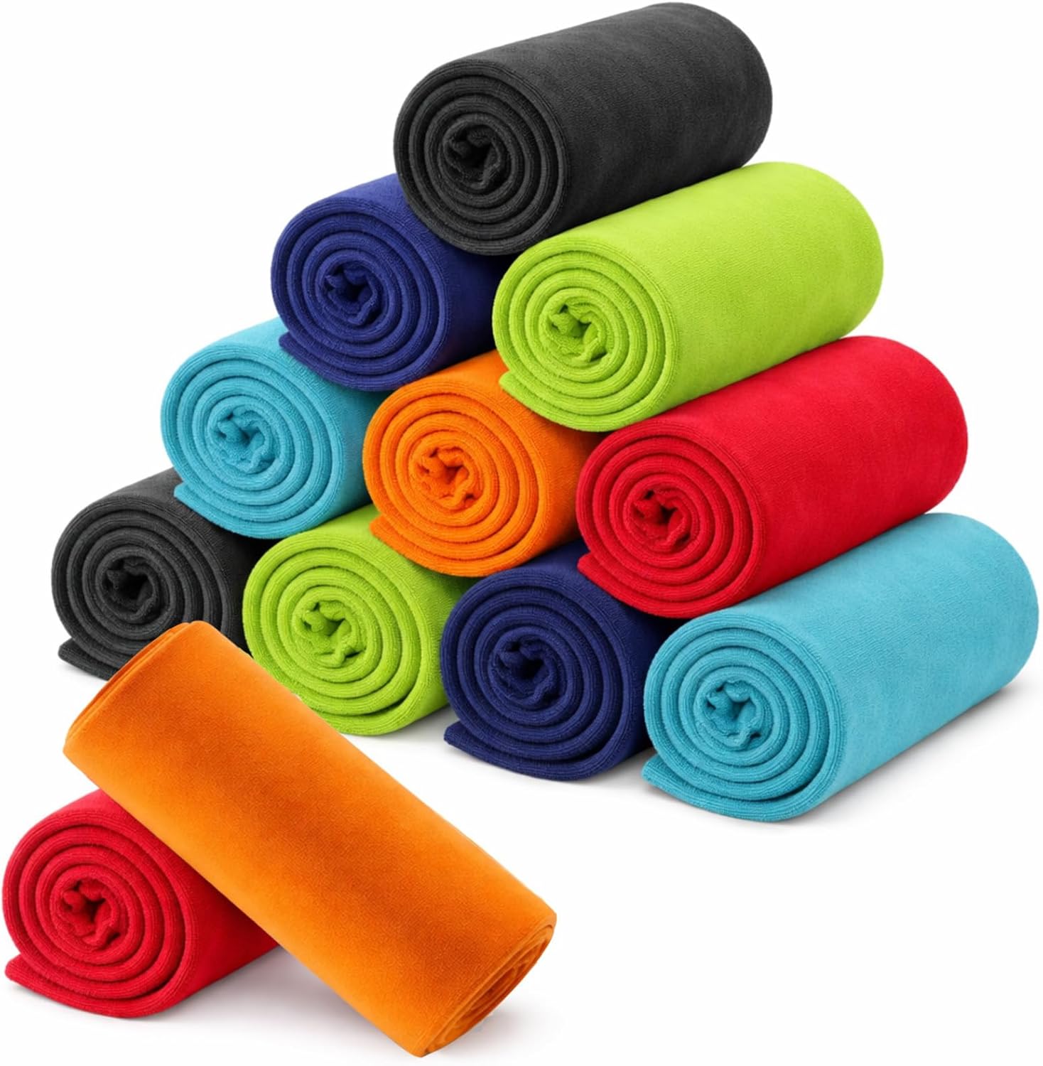 Newwiee 12 Pcs Fleece Throw Blankets Bulk 50'' x 60'' Oeko-tex Standard 100 Certified Spring Outdoor Wedding Guest Blankets Lightweight for Sleepover Donation Lap Pet Sofa Home (Fluorescent Colors)