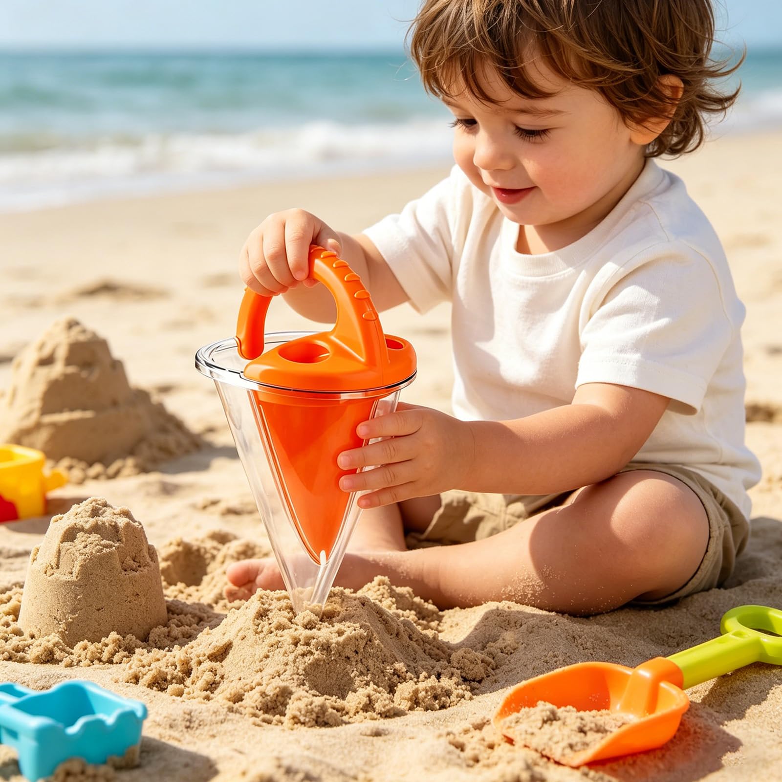 Strand-Sand-Trichter, Sand- und Wasser-Mischtropfer, Strandspielzeug(Gn+y)