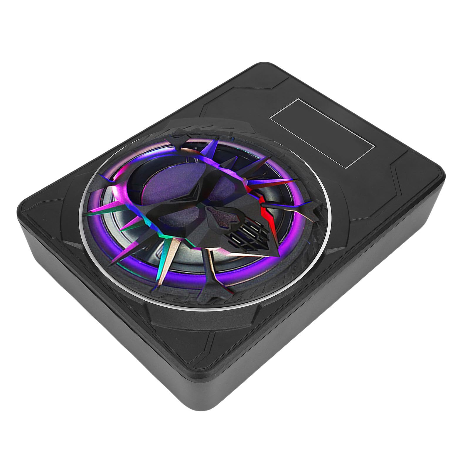 Acouto 10-calowy Subwoofer Samochodowy Pod Siedzeniem, Moc Szczytowa 800 W, 220 W RMS, Wbudowany Wzmacniacz z Diodami LED, Zdalne Sterowanie Wzmocnieniem Basów, do Systemu Samochodów (COLORFUL)