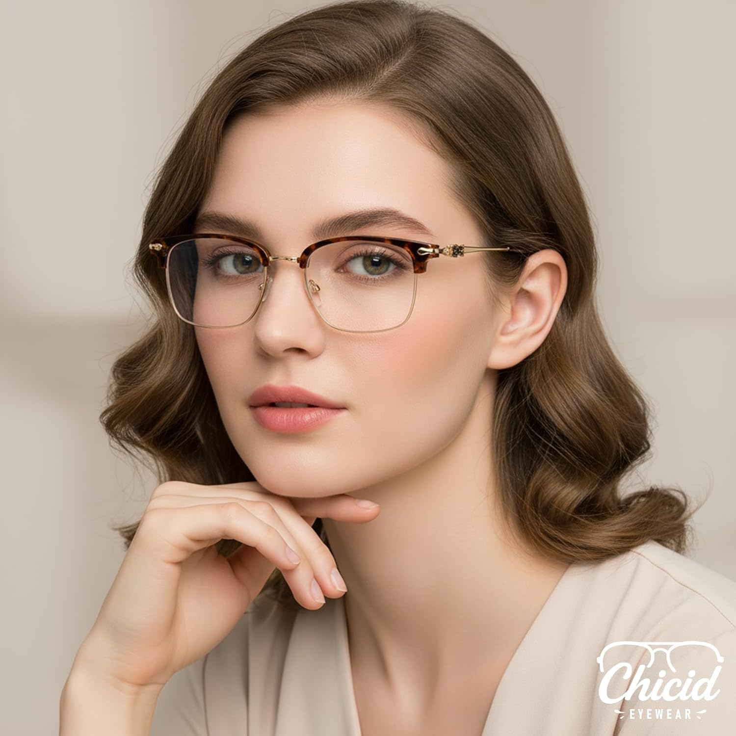 Chicid Classic Black Thick Square Frame Clear Lens Glasses for Women Men Non Prescription Eyeglasses - Image 2