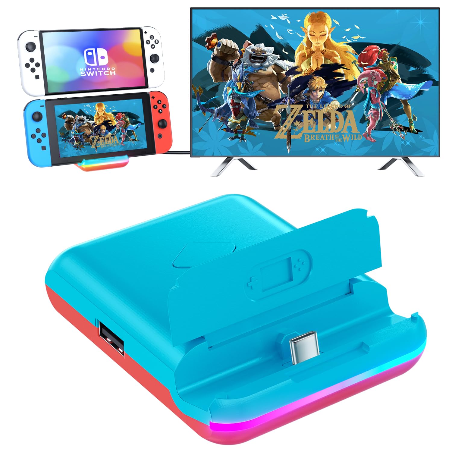 Amazon.com: BOXPSII TV Dock Station for Nintendo Switch, Portable
