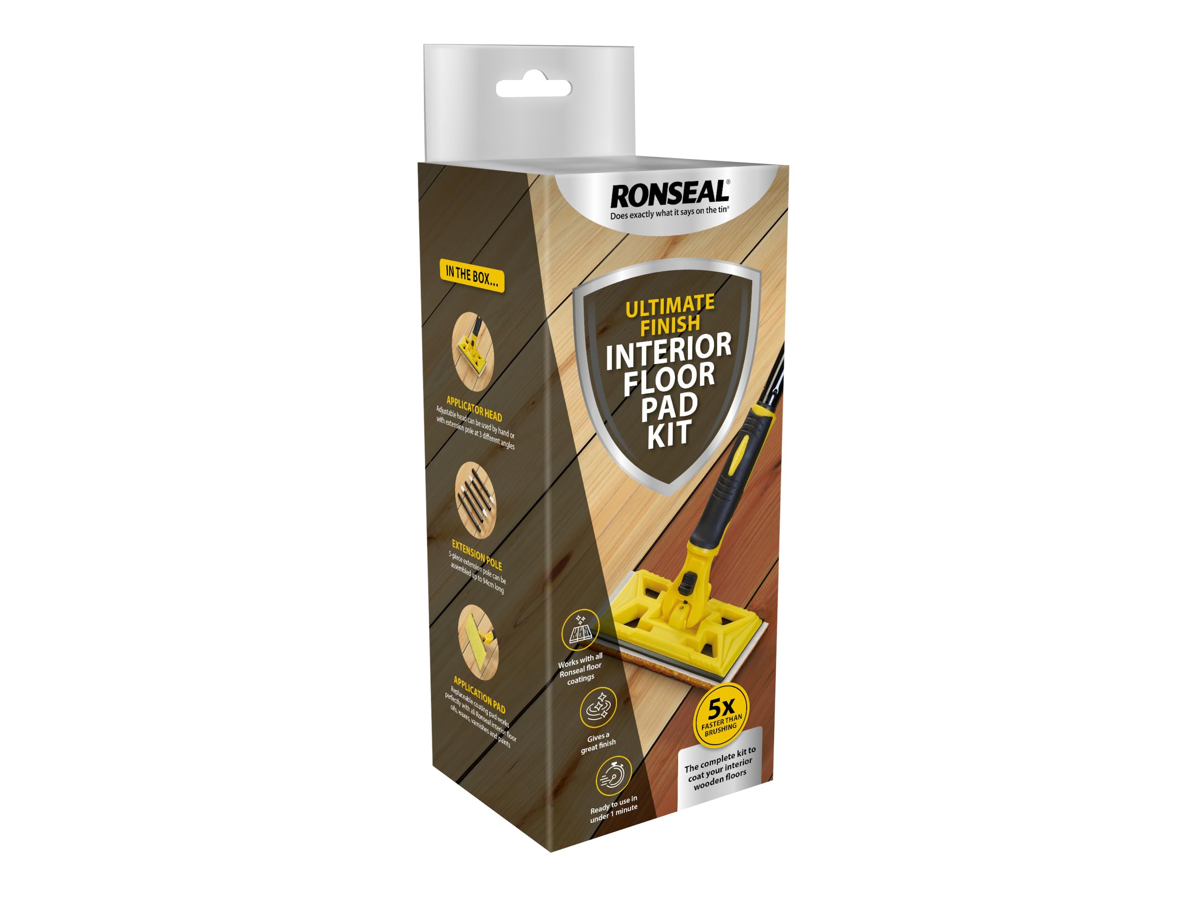 Kit applicateur de sol Ronseal RSLIAFK plastique pour vitrification homogène