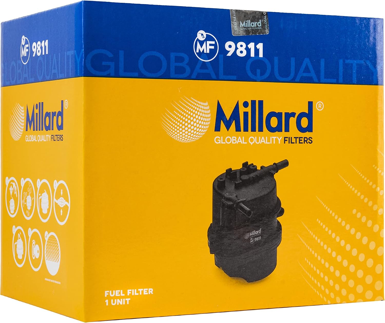 Sparco Car Fuel Filter Millard MF9811 133x157x107x12x10 mm Global Quality