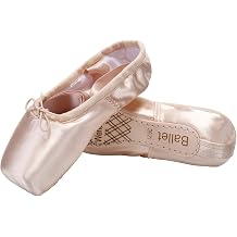 WENDYWU Girls Womens Dance Shoe Ballet Pointe Slippers Ballet Flats Shoes with Ribbons Toe Pads Black Pink Red 11-2, numeric_11