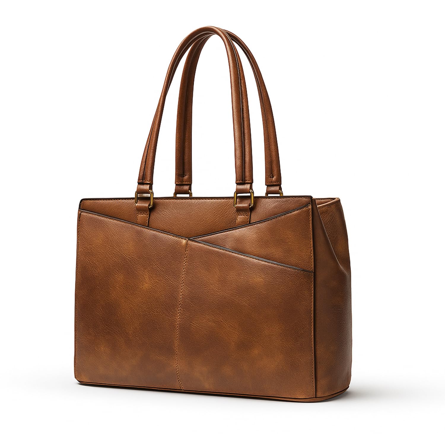 Elegant Brown PU Leather Tote Bag for Women Stylish & Spacious Shoulder Handbag for Work, Office & Daily Use (42x28x15.05 cm)-image-21