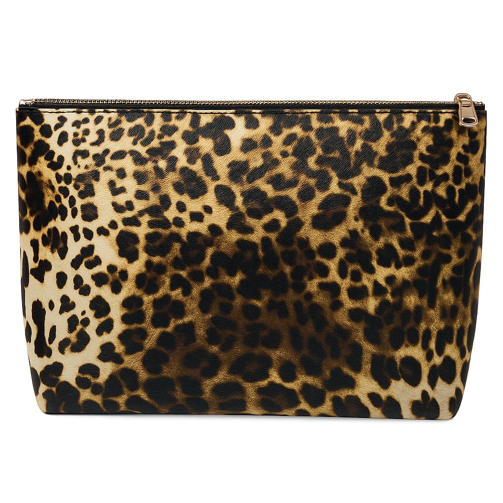 LOVE BUGG Leopard Cosmetic Bag (Yellow Black)-image-6