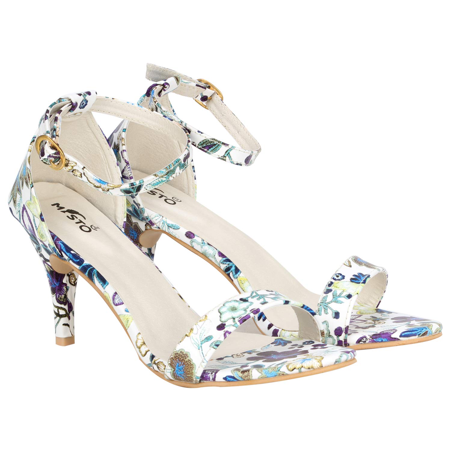 Buy Misto Vagon Women and Girls Casual Pencil Heel Sandal in Ploral Print  Online at desertcartMontenegro