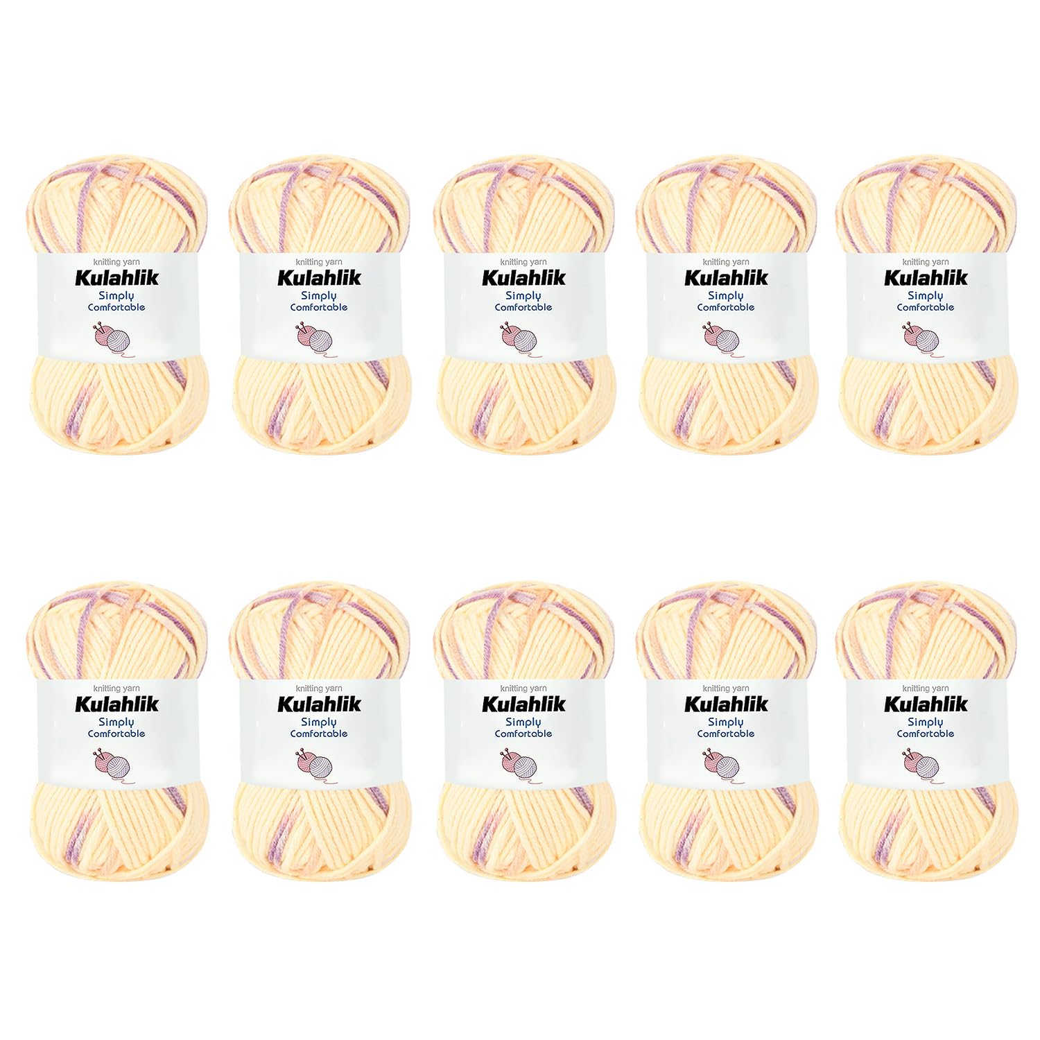 250g(5x50g) Acrylic Yarn for Crochet/Knitting, Colorful Gradient Yarn Thread, 5 Rolls Skeins, Perfect for Any Knitting Crochet and Crafts Mini Project — view 76