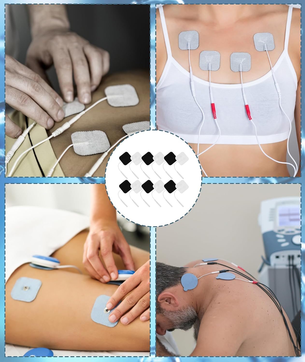 12 Pcs Tens Machine, Massager Patch, Muscle Stimulator Heating Electrode Pad Plug in Therapy Patch Disposable Therapy Electrode Pad 12 Pcs Tens Machine, Massager Patch, Muscle Stimulator Heating Electrode Pad Plug in Therapy Patch Disposable Therapy Electrode Pad