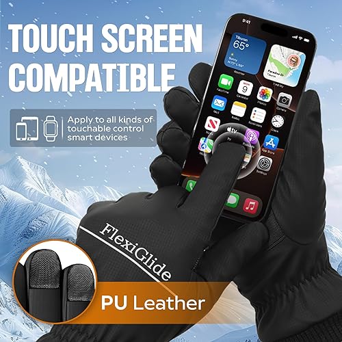 Miniatura 2 de Guantes de esquí impermeables de invierno para hombres y mujeres, nieve cálida para ciclismo, clima frío, conducción en bicicleta, correr