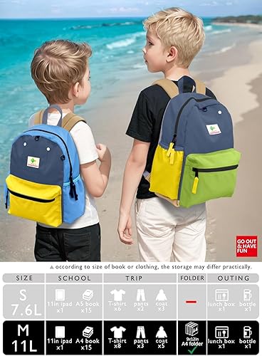 Miniatura 5 de Mochila para niños pequeños de 1 a 3 años mochila para bebé con correa para niños y niñas, arnés antipérdida para caminar, Aguacate-Medium, Mediana,