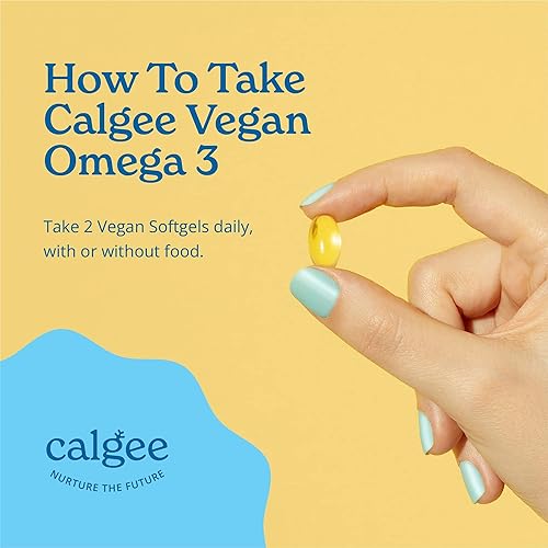 Miniatura 5 de Calgee Suplemento vegano Omega 3  450 mg de DHA y EPA de aceite de algas a base de plantas de primera calidad  Alternativa de aceite de pescado
