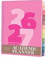 Vista 23 de Rileys Academic Planner 2025-2026, agenda diaria, semanal y mensual, julio de 2025 a junio de 2026, páginas de notas para estudiantes