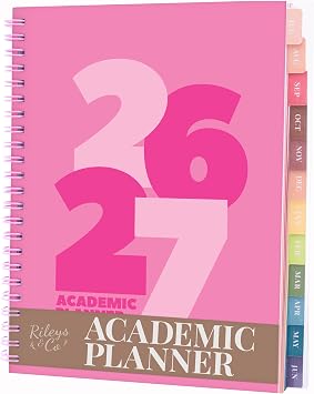 Rileys 2026-2027 Chunky Academic Planner, 20x15cm (Black)