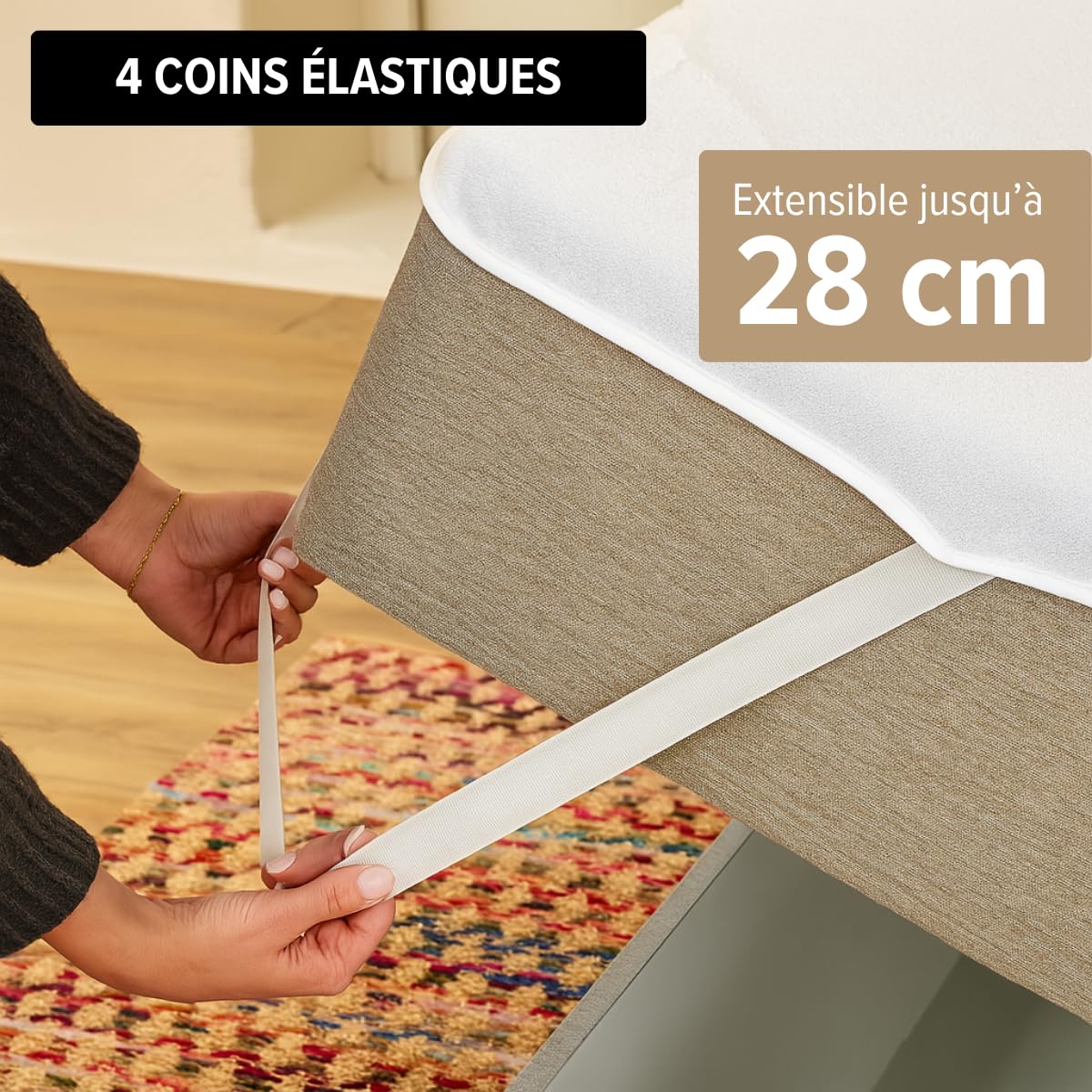 Dreamway Coprimaterasso Singolo 90x190 cm – Impermeabile, cotone Oeko-Tex, coprimaterasso resistente con 4 angoli elastici – Per materassi fino a 28 cm