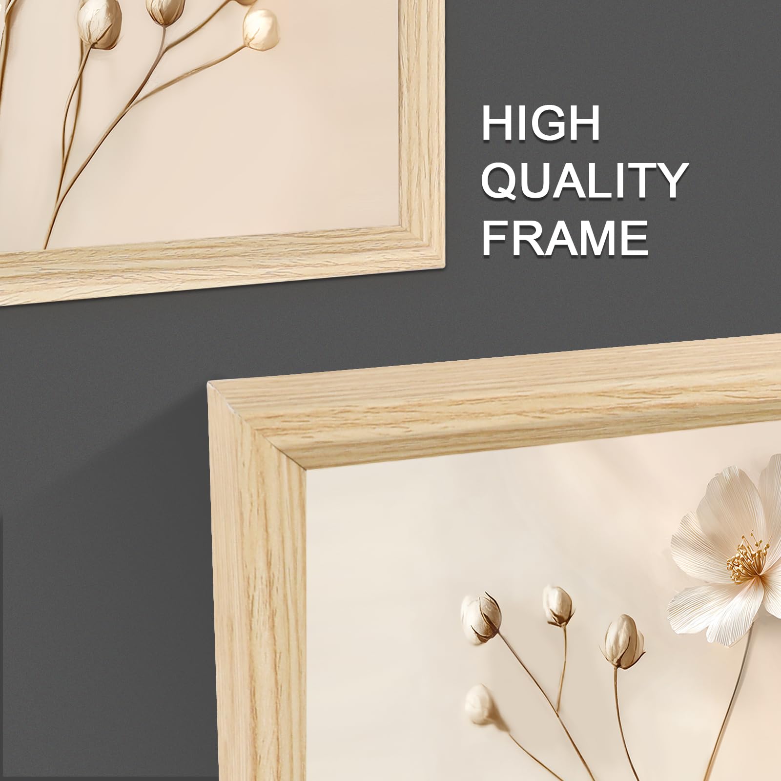 3 Pcs Wooden Framed Canvas Wall Art Set Bohemian Sage Green Canvas Prints Poster Geometric Line Beige Green Pictures for Living Room Bedroom Dinning Room Hallway Stairs Wall Decor 30x40cm x3pcs — view 399