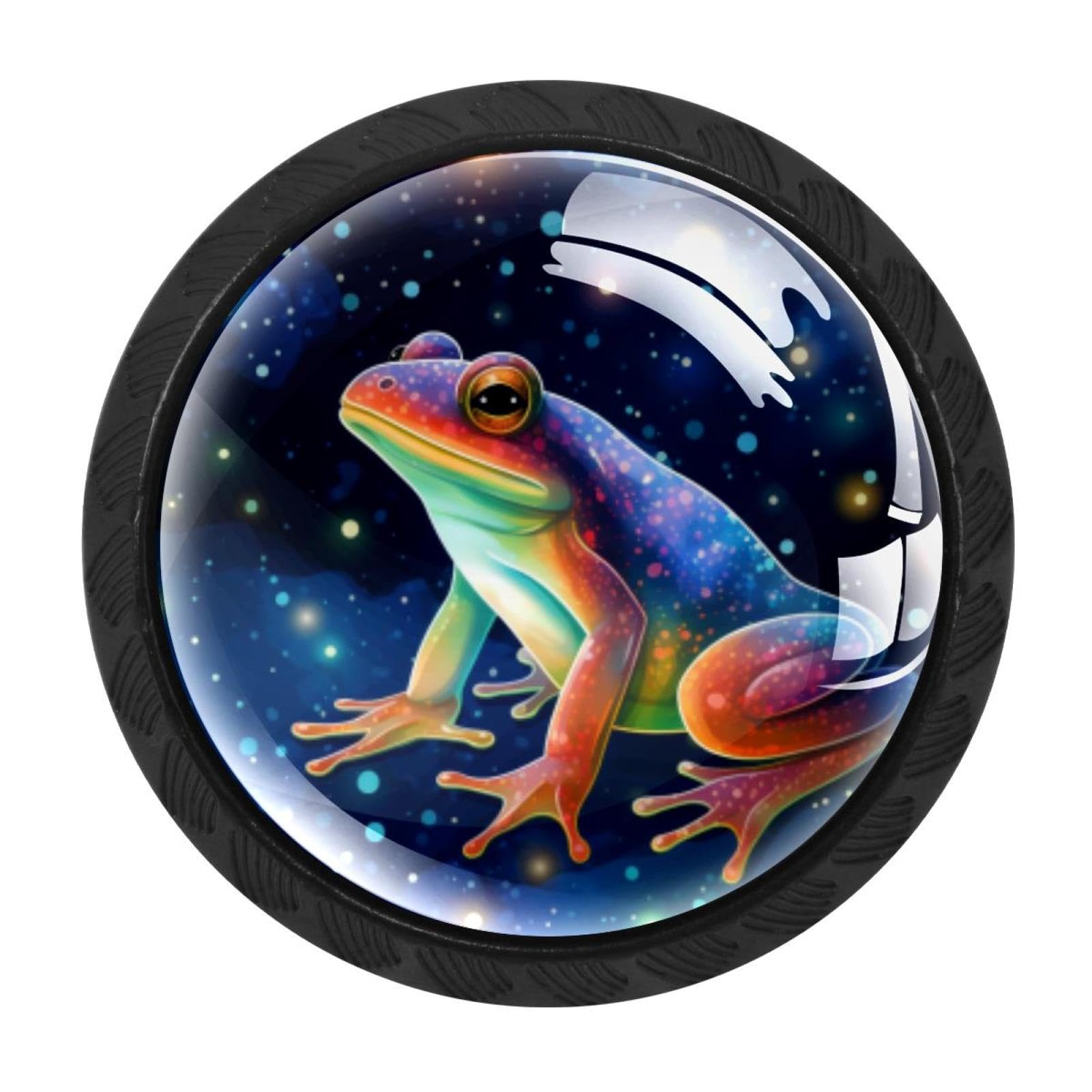 Chenzzzz Multicolored 08 4 Pack Starry Frog Drawer Knob Cabinet Hardware
