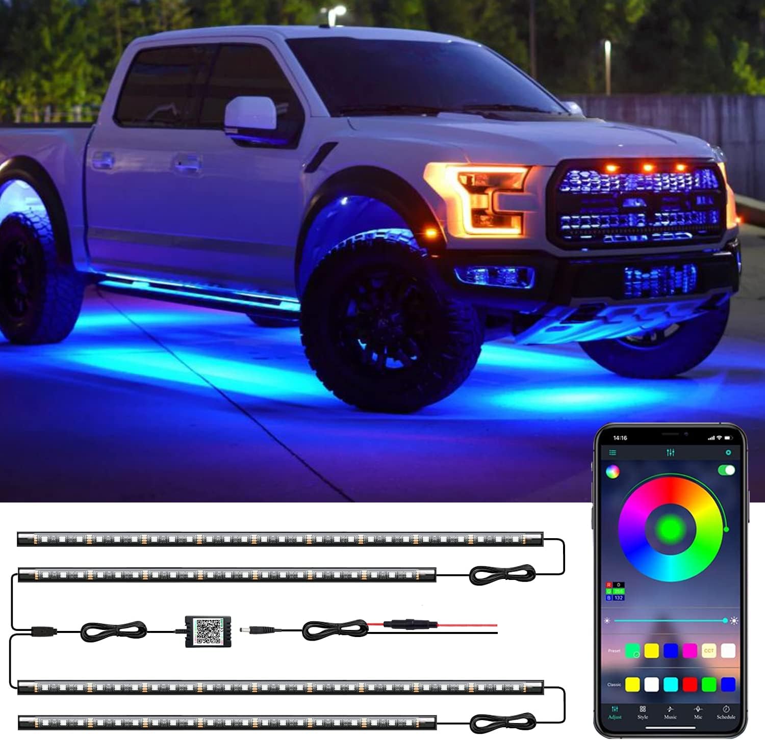 Car Underglow Lights, Underglow Kit for Car, LED Lights for