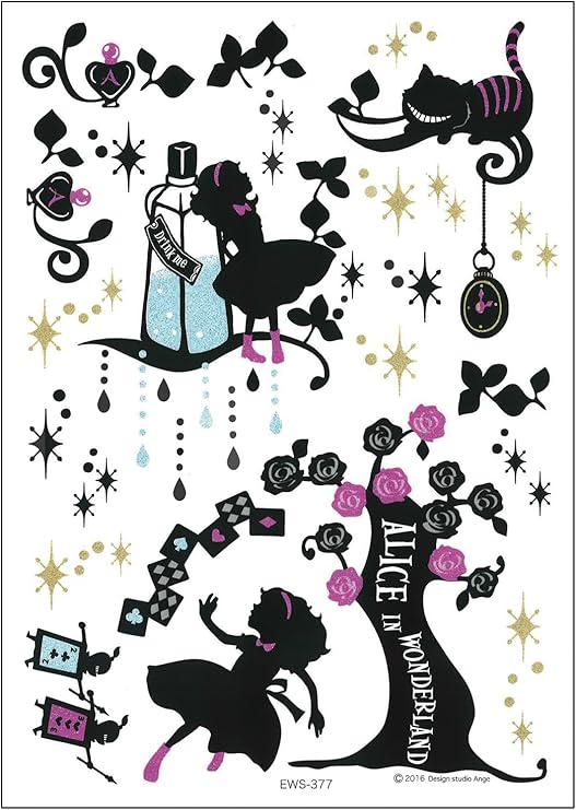 Amazon Co Jp サンコーマーク工業 ハウスジーダ ウォールステッカー アリスとチェシャ猫 Ews 377 ホーム キッチン