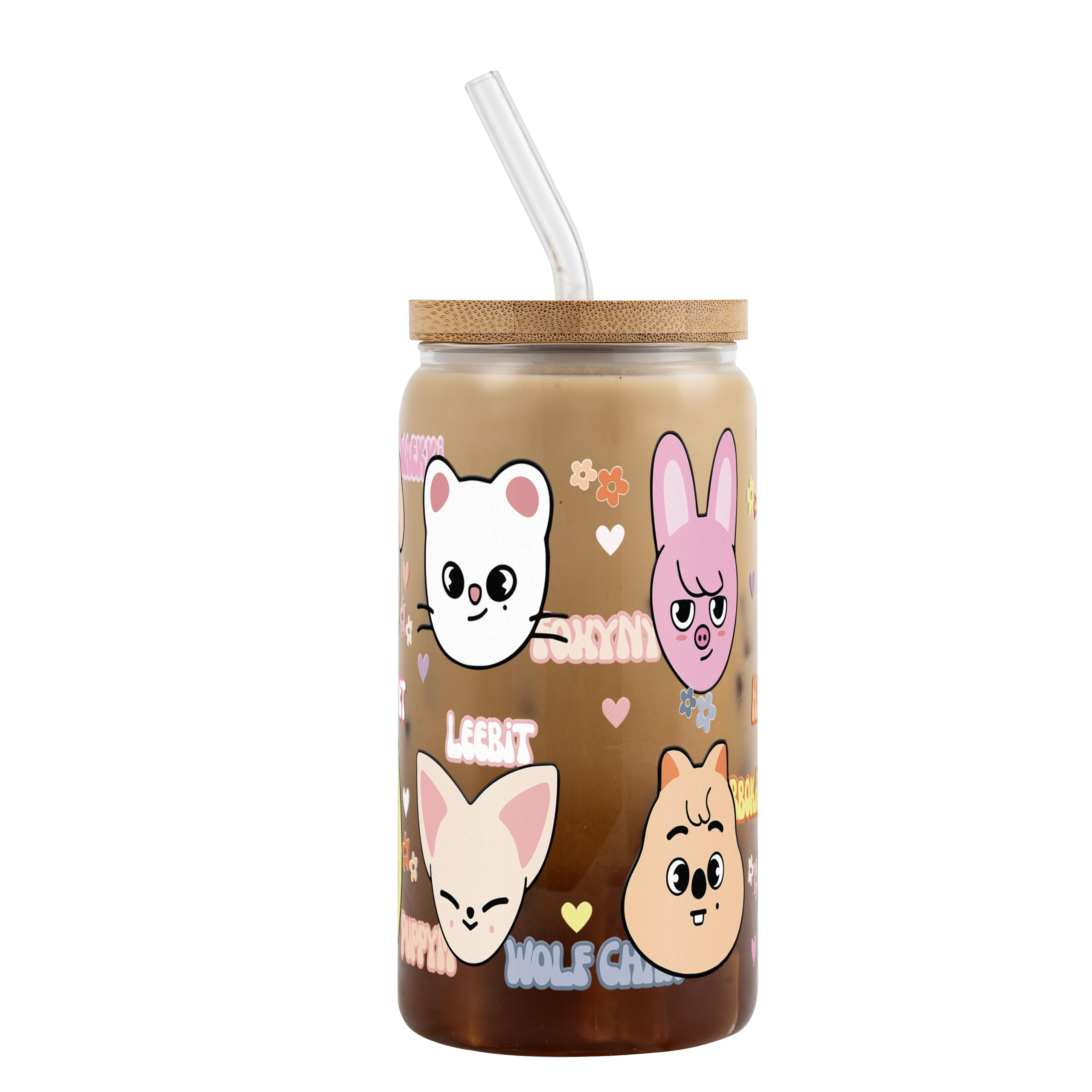 Amazon.com: Sip-Sip Hooray! Stray Kids Skzoo 16oz Glass Can Cup