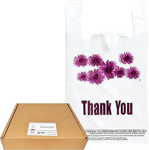 Miniatura 5 de RoyalHouse Bolsas para camisetas de agradecimiento (308 unidades en caja), bolsas de plástico para compras, bolsa de entrega, bolsa de supermercado