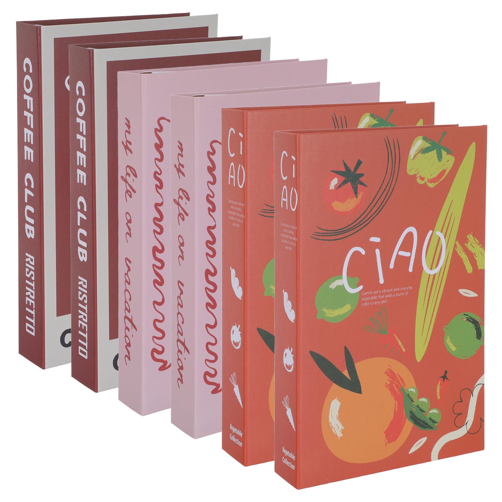 Faux livres décoratifs pliables Beavorty : lot de 6 pour étagère design