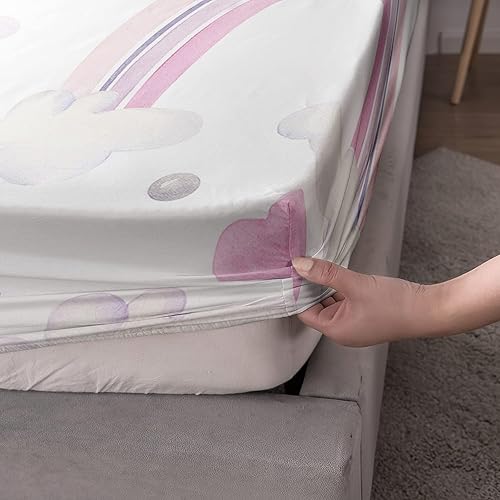 Miniatura 147 de CVHouse Juego de sábanas de mariposa arcoíris tamaño individual para niñas, niños, adolescentes, juego de ropa de cama de 4 piezas con 1 sábana