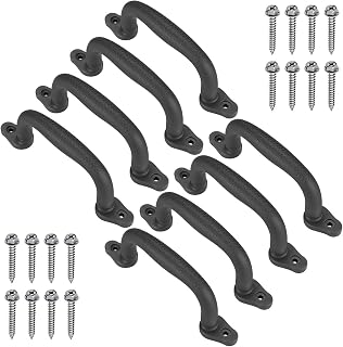 SELEWARE Black Playground Safety Handles 8Pcs Kids Playground Grab Handles | Non-Slip Durable Plastic Handle Indoor Outdoor Playset Handle for Playhouse, Treehouse, Climbing Frame, Jungle Gym, Swing Set