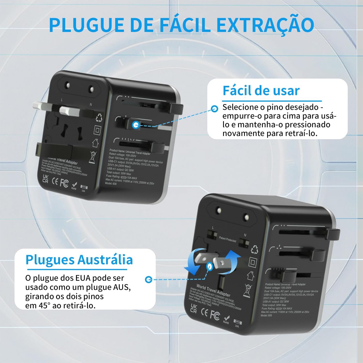 Adaptador Universal de Tomada Testado 7 Dias para Viagens (2025)