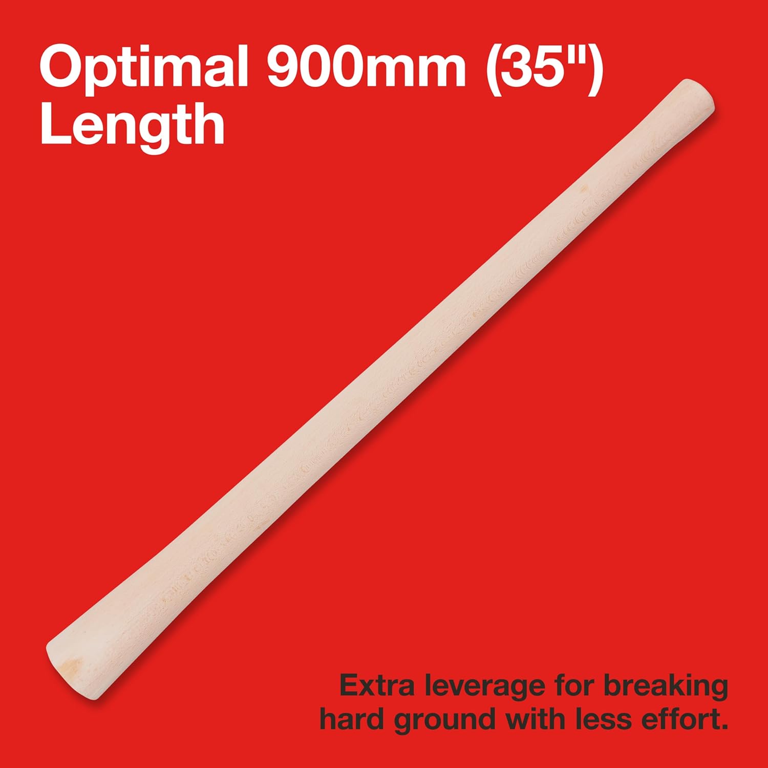 Amtech A2400 Pickaxe Handle, Wooden Mattock Handle, 35" (900mm)