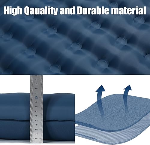 Miniatura 3 de Colchoneta inflable extra gruesa de 4 pulgadas, colchón de aire con bomba incorporada para camping, mochilero, senderismo, viajes, tienda de campaña