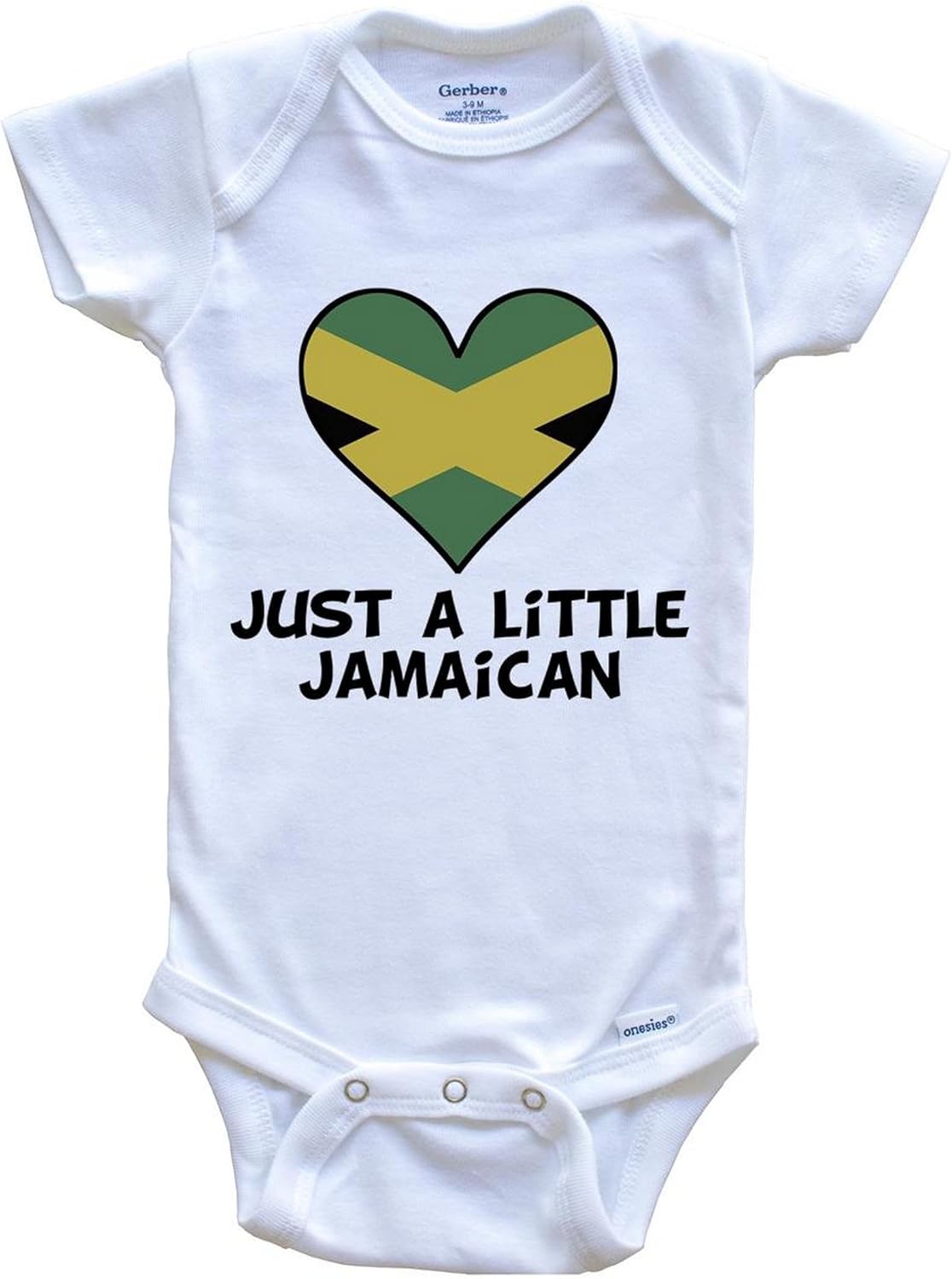 Really Awesome Shirts Just A Little Jamaican Baby Bodysuit - Cute Jamaica Flag