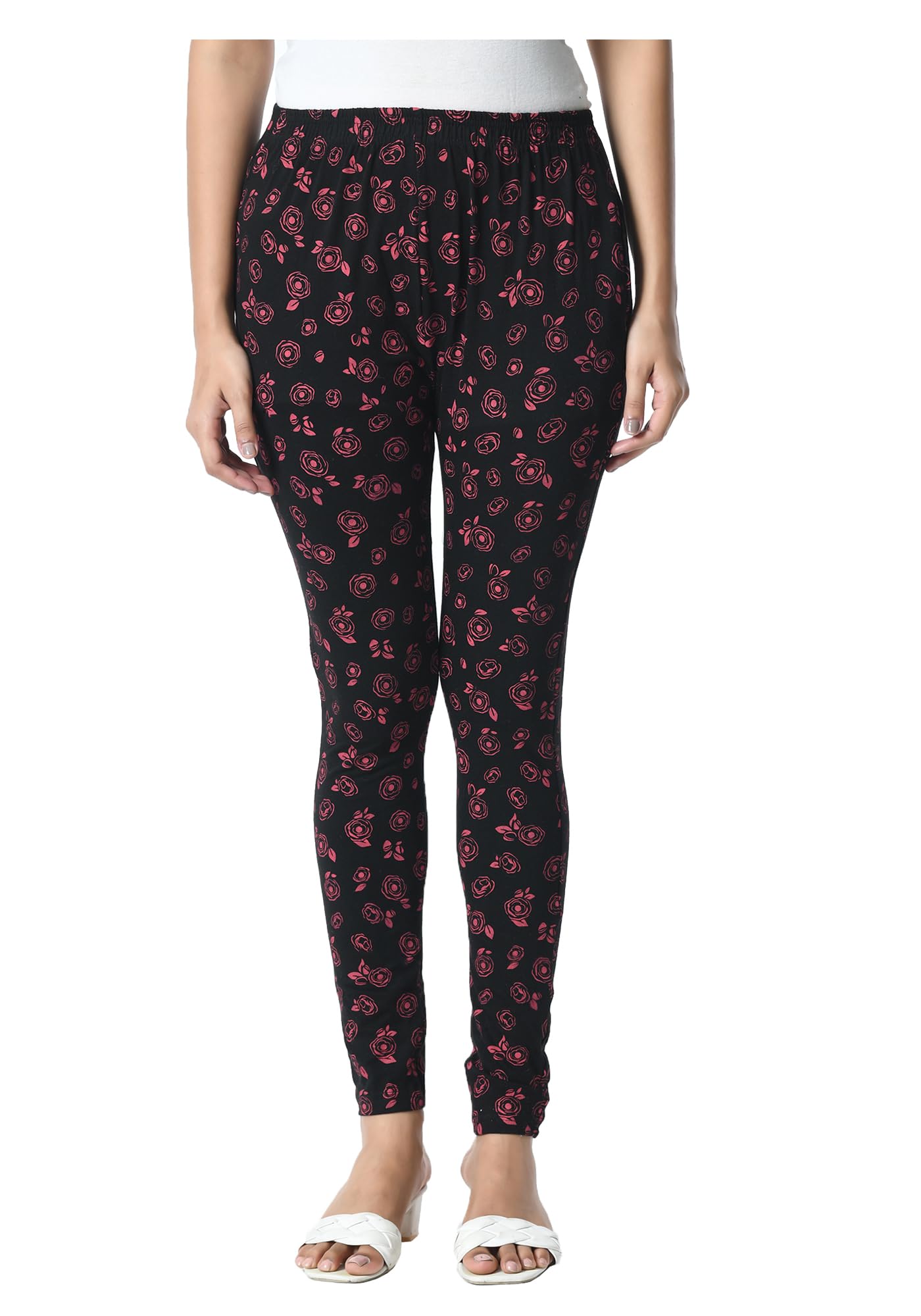 Women Cotton Printed Slim Side Pocket Leggings Pants (Pack of 1)-image-21