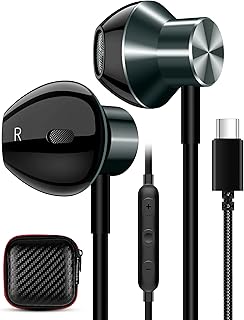 USB C Headphones Wired Earphones for iPhone 15 Pro Max Samsung A53 A54 S23 S22 Ultra S21 FE S20 Galaxy Z Flip A33 Google Pixel 7 6 6a 7a 5 USB Type C Headphone with Microphone Magnetic In-Ear Earbuds